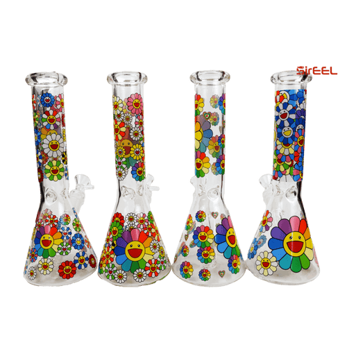 SirEEL - 8" PetalPop Beaker Bong with Bowl, Assorted Colors May Vary