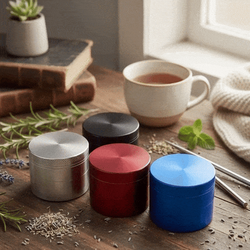 LuvBuds - 40mm Zinc 4 pc. Grinder, Assorted Colors May Vary