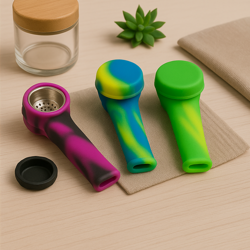 LuvBuds - Little Compact Silicone Hand Pipes, Assorted Colors May Vary