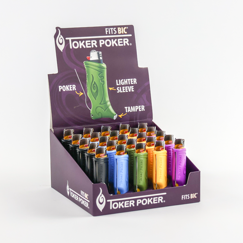 Toker Poker - 25ct, BIC version, Assorted Colors May Vary, Retail Display