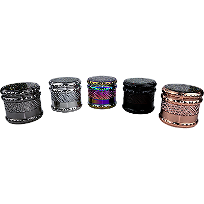 BANDI スペシャルグリッターセット Ⅳ　2点 LuvBuds - 63mm Zinc 4pc Glitter Top Grinder, Assorted Colors May Vary