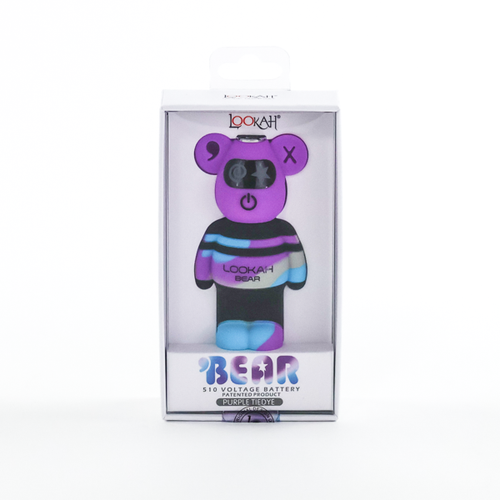 Leabear カラフルプラッシュベア 5体セット Lookah Bear 500mAh Variable Voltage 510 Battery | Purple TieDye