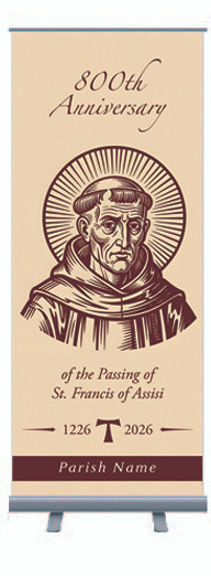 Retractible 10 mil indoor vinyl, loaded into a sturdy aluminum base with a pull-up display. Includes a convenient carrying case.