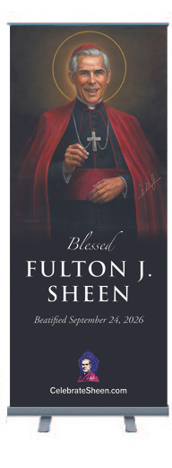 Blessed ulton Sheen Banner Stands