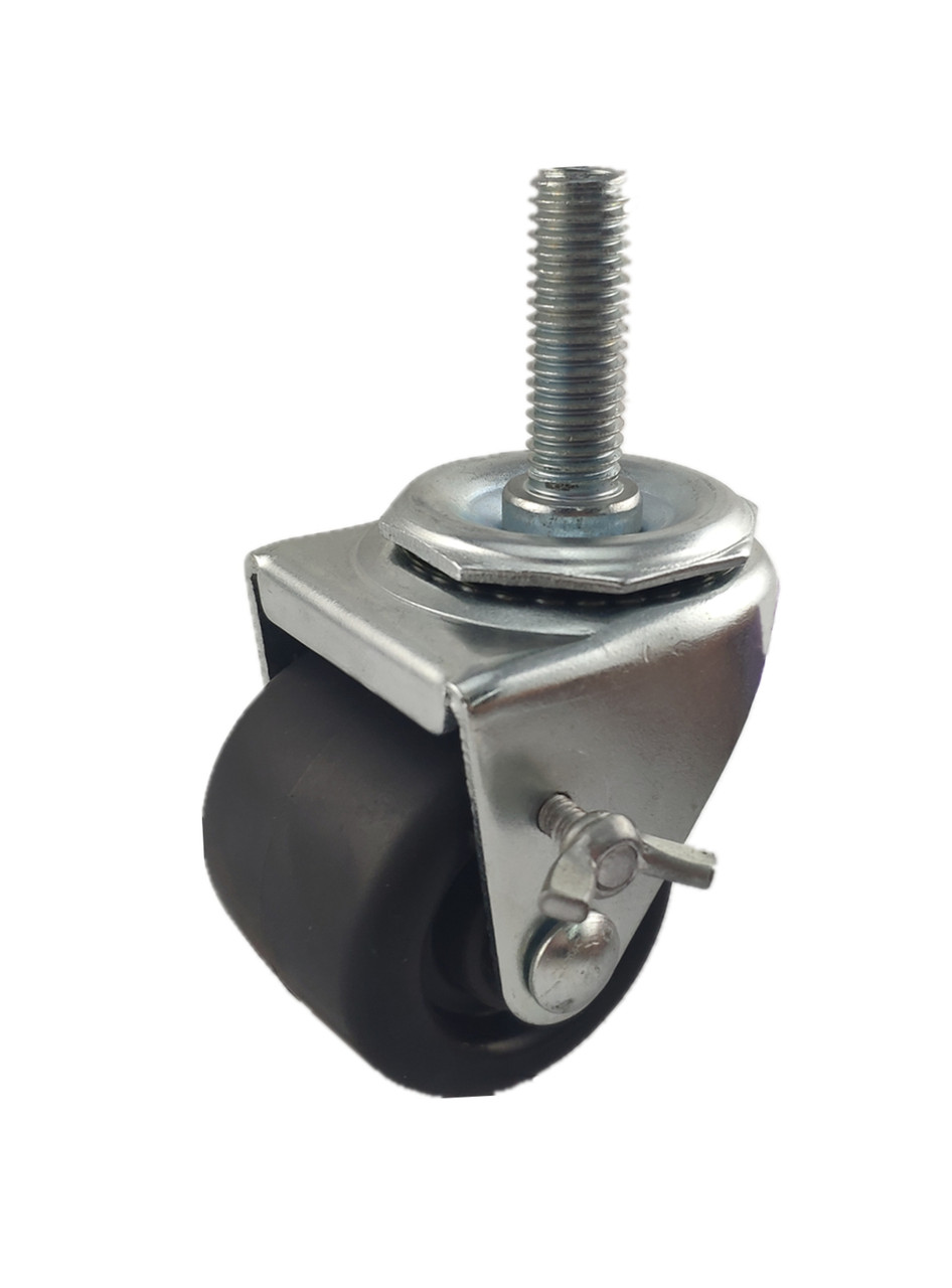 3320-21-HDP-TSB  POLYOLEFIN SWIVEL STEM CASTER WITH THUMB SCREW BRAKE 2 X  1