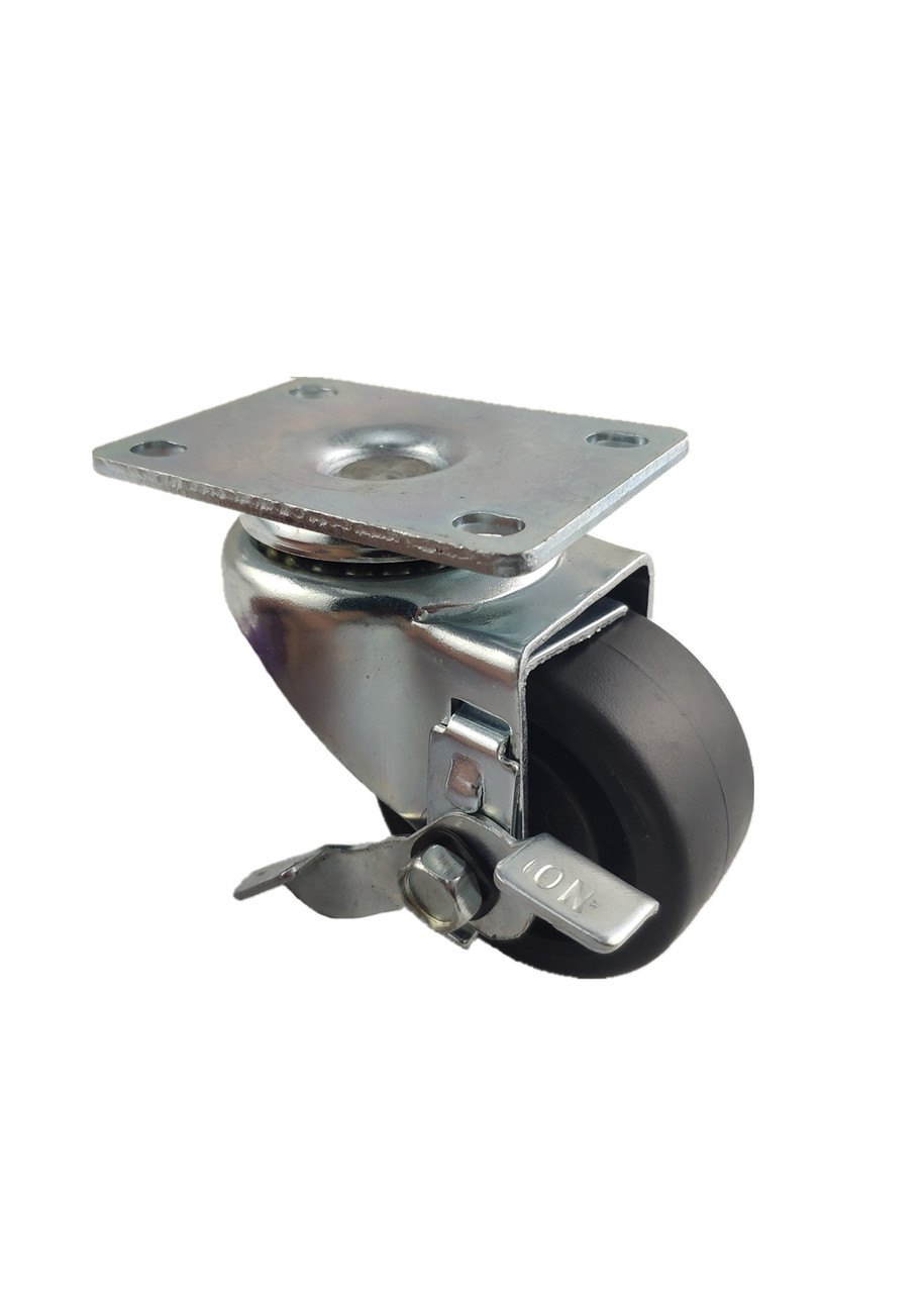 5030-01-HDP-TLB | POLYOLEFIN SWIVEL PLATE CASTERWITH BRAKE 3