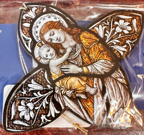 Madonna and Child Stained Glass Ornament