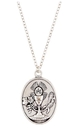 First holy Communion Pendant - It serves as a wonderful gift and a cherished reminder of her First Holy Communion that she can wear with her dress or everyday attire.
