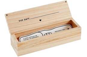 Pregnancy Test Announcement Keepsake - Whether you are surprising your partner or staging the perfect announcement flat-lay photo, this box is a beautiful keepsake you'll treasure for a lifetime.
