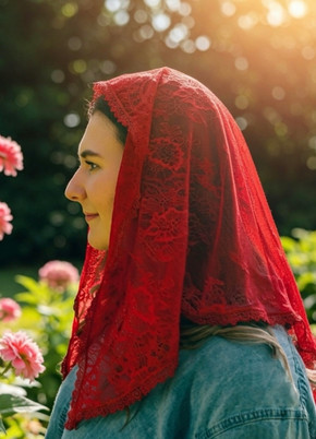 "Living Flame" Pentecost Triangle Veil