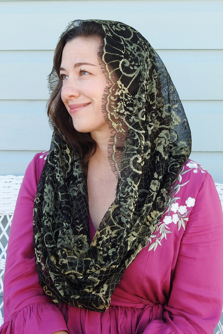 St. Monica Cotton Triangle Veils - Veils by Lily