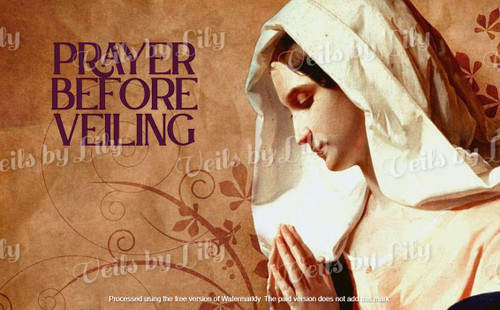 "Prayer Before Veiling" 4 x 2 1/2 in Prayer Card