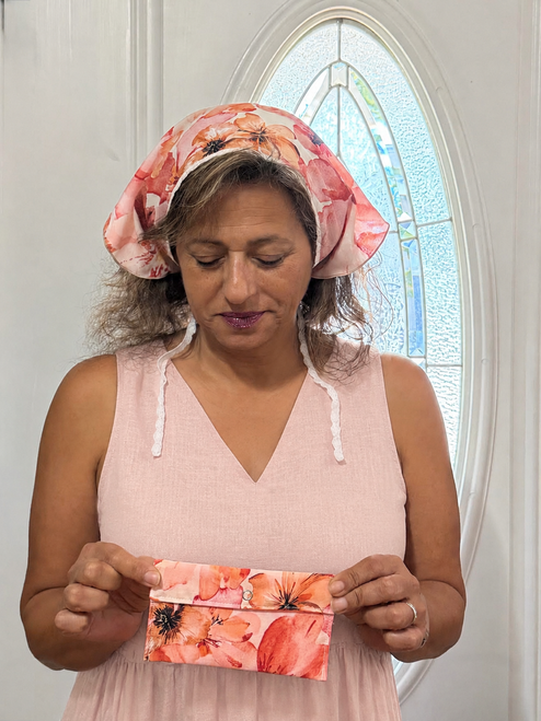 Blossoming Veil with Ties ... and Small Prayer Pouch