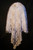 Ivory "Woman wearing a long floral lace Catholic mantilla"