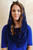 Navy Blue French Lace Pearl Infinity Veil