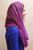 Fuchsia French Lace Pearl Infinity Veil