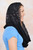 Side profile of Veils by Lily's Soft Floral Bouquet Infinity - Available only in black. 