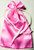 Rose Pink Satin Chapel Veil Bag