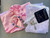 Summer Collection - Ladies' Garden Bundle featuring a rose pink satin chapel veil carrying bag, a stunning car rosary to clip to your steering wheel or rearview mirror and our beautiful Heirloom Starter Veil in Lilac with Off White Starter Tirm.