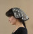 Devine DesigDevine Design D-Shaped Veil with Leaf Embroidery in black and white with ties.