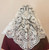 Back view of the Authentic Spanish Avila Mantilla, highlighting its beautiful drape, full coverage, and traditional Catholic mass veil design.