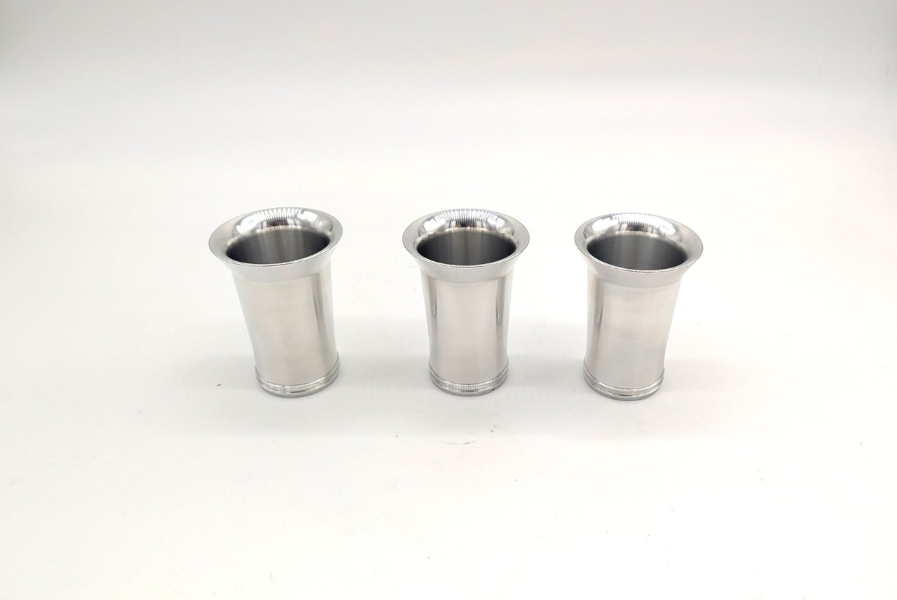 Intake "trumpets" milled out of a solid block of billet aluminum