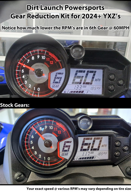 2024+ YXZ Improved Gear Kit - Lower RPM's at Every Speed