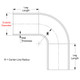 HPS 1" OD 90 Degree Bend 1.5" CLR 6061 Aluminum Elbow Pipe Tubing 16 Gauge, Mandrel Bent, Mill Finish