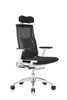 Powerfit White Frame Fabric Seat W/Headrest