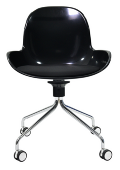 Zamoo guest chair on casters Black