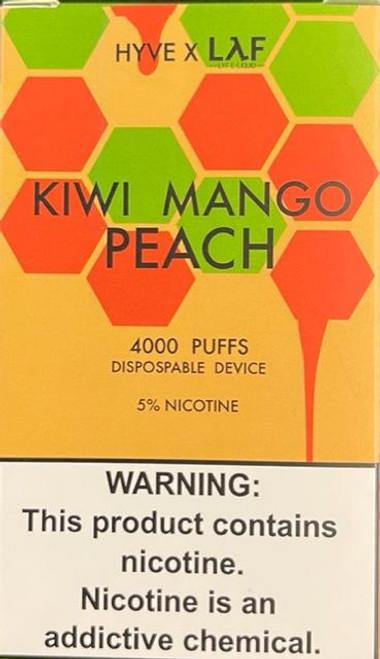 Hyve X LYF 5% 4000 puffs Disposable - Kiwi Mango Peach