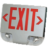 VCKXTEU   Diecast Aluminum LED Exit and Emergency Combination Sign
