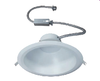 The VSFK6 is a Commercial grade, DoB, AC Direct LED, Recessed Downlight Retrokit with integral one piece housing and mouse-trap spring clips to allow for easy installation. Designed for use with existing Lum-Tech Lighting 6” Commercial Incandescent, Fluorescent and Metal Halide Housings. It is also compatible with most 6” commercial housings with aperture openings between 6-3/8” and 7-1/4”. Available with a 15W, 20W or 30W, high efﬁcacy Universal voltage, DoB LED module with Triac and 0-10V dimming. The optical diffuser produces high lumen transmission and even illumination. Suitable for Damp Locations.