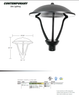 LED Contemporary Area Light-Type III Distribution