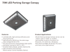 LED 70 Watt Parking Garage Canopy Light