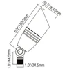 2505- Die Casting Brass Integrated Up Light