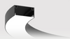 The dynamic flow of light created by these products is unparalleled. The VX80 surface/suspended profile system features elegant, curved lines on ceilings and walls, providing powerful and uniform lighting. The flexibility of the system, with its various curved elements and lengths available in customized sizes, allows for a wide array of creative options.
