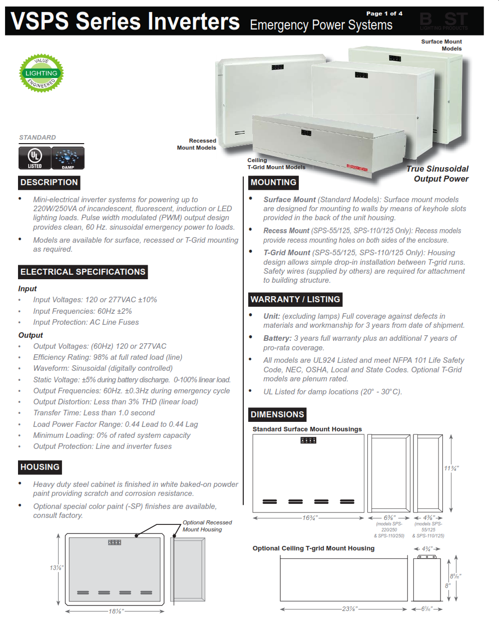 VSPS Emergency Power Systems