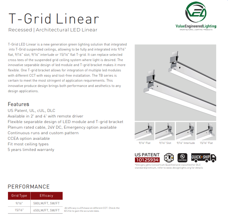 Series VTB LED Grid Lite
