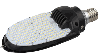 ● UL、CUL、DLC certificate● PHILIPS LUMILEDS chip, high CRI.● 90*150 degree, TYPE Ⅲ.● Internal driver, input voltage AC100-277V.● E39、EX39 lamp base.● Lamp Base: 270 degree rotated.● New style and high efficient wide-range input.● Long lifespan and good heat dissipation.● Direct replacement for Metal Halide, easy Installation.● Fits many different fixtures to replace traditional lamps.
