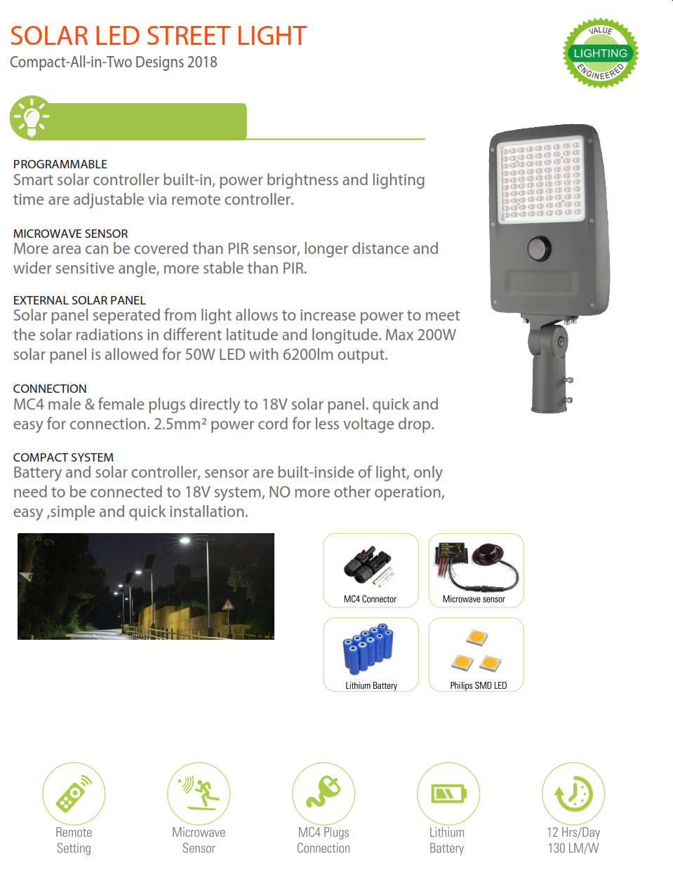 High Wattage Solar Street Light
