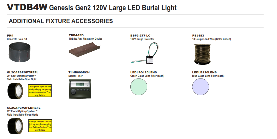 Large LED In-Ground Burial Light
