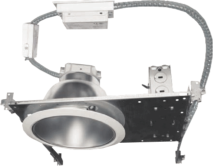 The VLEDH-CFK4 is a 4” LED, Non-IC Commercial Flat Frame-in kit and is available with multiple Trim styles. Designed for use in non-insulated ceilings, Insulation material must be kept a minimum of 3” from ﬁxture. Available with a 14W or 23W, high efﬁcacy LED engine and universal, dimmable drivers. The special optical diffuser produces high lumen transmission and even illumination. Suitable for Wet Locations.