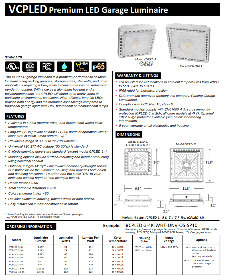 LED Garage/Canopy Light