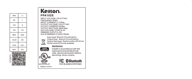 0-10V Bluetooth Wireless Controller for LED Fixtures