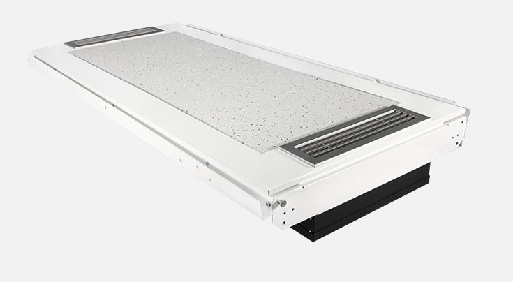 VES03 2x4 Recessed Fixture with UV-C air treatment system an No Light