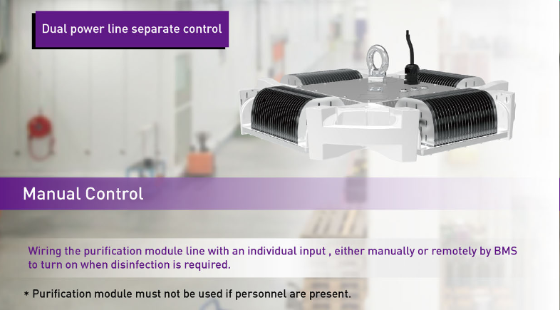 200 Watt LED UV-C Highbay Sterilization Light