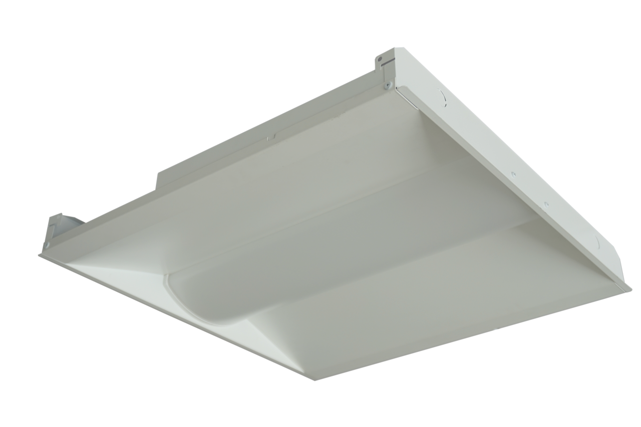  Available in 3500k (warm/neutral white), 4000k (neutral white) & 5000k (cool white) color temperatures*
▪ Long-life LEDs provide at least 144,000 hours of operation with at least 70% of initial lumen output (L70)**
▪ Provides 4,538-4,605 lumens and 137-139 lumens per watt (LPW)
▪ Uniform illumination with no visible LED pixilation
▪ Universal 120-277 AC voltage (50-60Hz) is standard
▪ 0-10vdc, continuous dimming capability is standard
▪ Power factor > 0.90
▪ Total harmonic distortion < 20%
▪ Color rendering index (Ra) > 80
▪ Steel housing and PMMA lens
▪ Easy installation in new construction or retrofit. Fits in standard 2’ x 4’ grid ceilings
▪ Built-in earthquake clips provide secure installation in grid ceilings
▪ Standard mounting options include recessed mounting in grid ceilings, or suspended mounting using earthquake clips. For other mounting options, see Mounting Means (page 4)
▪ cULus listed for damp locations and insulated ceiling in ambient temperatures from -20°C to 50°C (-4°F to 122°F)
▪ UL listed for maximum of 4, 12 AWG through branch circuit conductor
▪ Inherently protected
▪ Type IC rated for insulated ceilings
▪ DLC 5.0 premium approved
▪ Low risk of flicker (per IEEE1789-2015) at 100% light output level
▪ Complies with FCC Part 15, class B
▪ Complies with IEEE C.62.41-1991, Class A input transient surge protection (2.5kV)
▪ 5-year warranty of all electronics and housing.
* Contact factory for other color temperatures and lumen packages.
** L70 hours are IES TM-21-11 calculated hours.