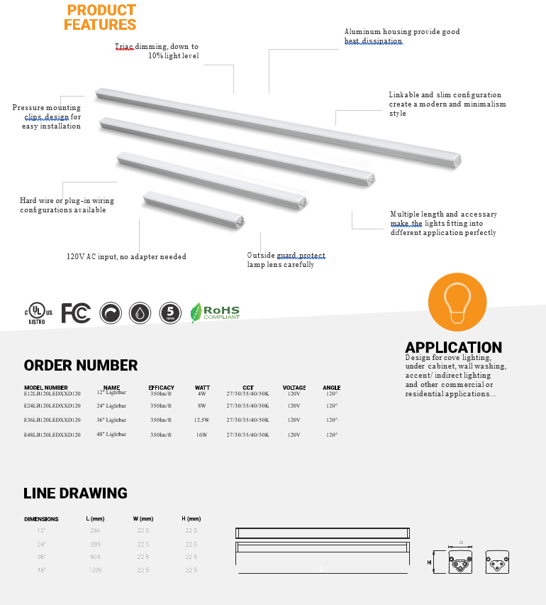 LED Connectable Light Bar