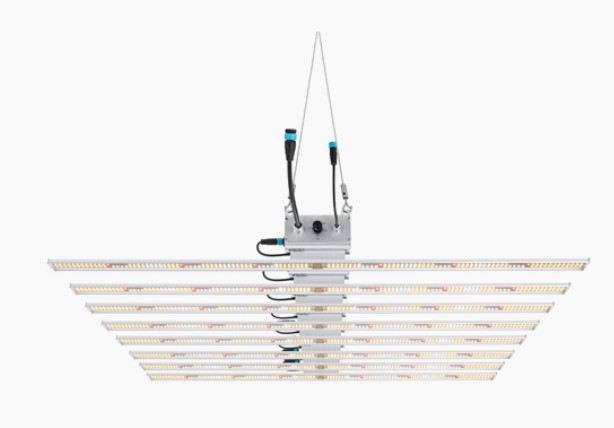 Highest efficacy 2.7 µmol/JRack farming system, scientifically and logically layout of the bars, makes excellent heat dissipation and uniform PPFD distribution. Super slim and lighter weight of the fixture, quick lock design, simple and fast installation supporting daisy chain and 1-10V dimming.